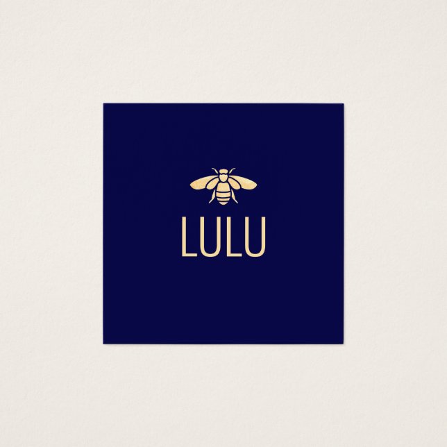 Einfaches Minimalistisches Gold-Bienenlogo der mod (Vorderseite)