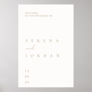 Einfaches Minimalistisches Hochzeitstipendium Poster