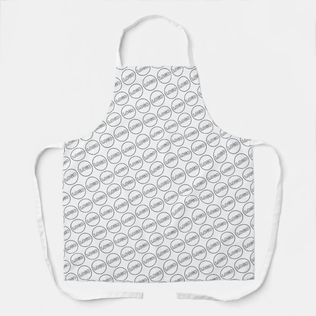 Einfaches minimalistisches Logo Modernes Werbegesc Schürze (Vorderseite)