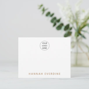 Einfaches minimalistisches Logo Name Mitteilungskarte