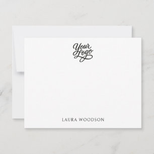 Einfaches minimalistisches Logo Name Mitteilungskarte
