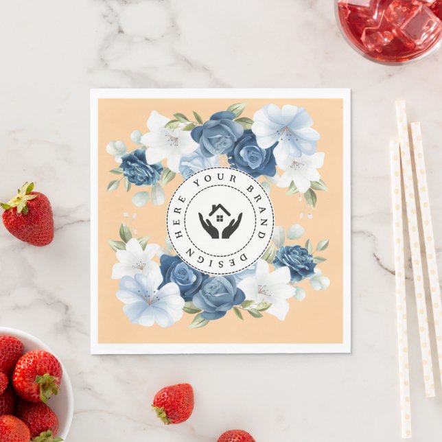 Einfaches Minimalistisches Logo-Papier Napf Serviette (Beispiel)