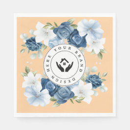 Einfaches Minimalistisches Logo-Papier Napf Serviette
