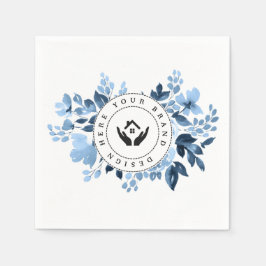 Einfaches Minimalistisches Logo-Papier Napf Serviette