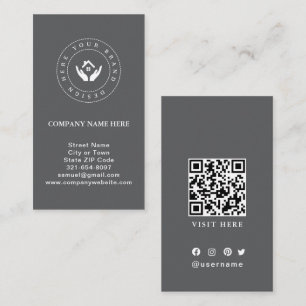 Einfaches Minimalistisches Logo- und Textgeschäft Visitenkarte