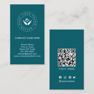 Einfaches Minimalistisches Logo- und Textgeschäft Visitenkarte