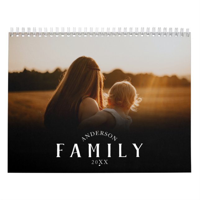 Einfaches Minimalistisches modernes Foto Kalender (Titelbild)