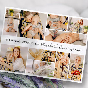 Einfaches Minimalistisches Modernes Gedenkfoto-Kol Postkarte