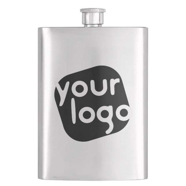 Einfaches minimalistisches, modernes Logo hinzufüg Flachmann (Vorderseite)