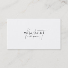 Einfaches Minimalistisches, modernes Monogramm-Fra Visitenkarte