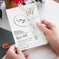 Einfaches Minimalistisches Orchid Elegantes Brautp