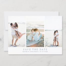 Einfaches Minimalistisches Periwinkle-Wildblume-Fo Save The Date