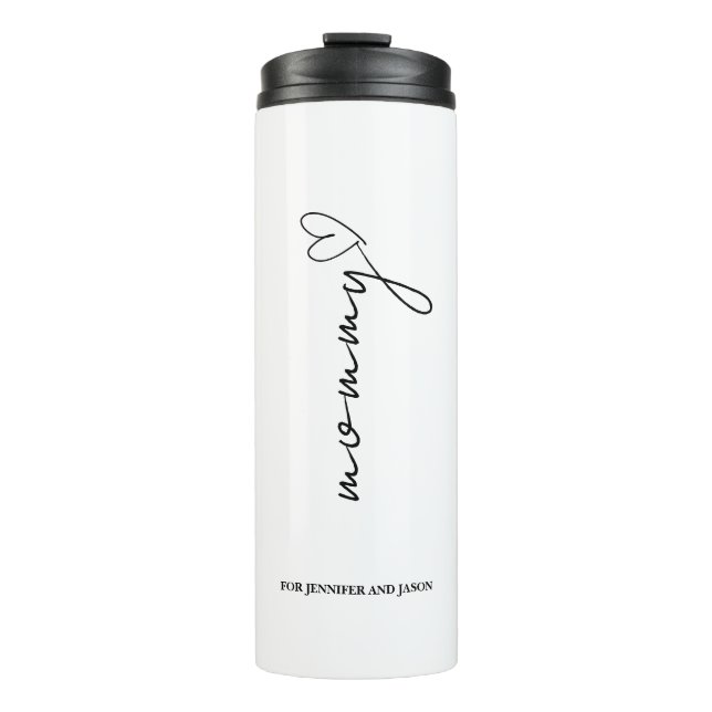 Einfaches Minimalistisches Personalisiertes Gesche Thermosbecher (Vorderseite)