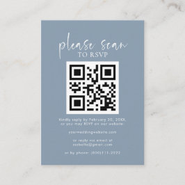 Einfaches Minimalistisches QR-Code-Hochzeitsszenar Begleitkarte