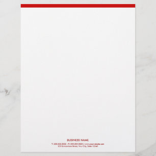 Einfaches Minimalistisches Rotrahmen-Briefkopf Briefbogen