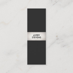 Einfaches Minimalistisches Schlichtes Schwarz Mode Mini Visitenkarte