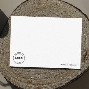 Einfaches minimalistisches Schwarz-Weiß-Geschäftsl Mitteilungskarte