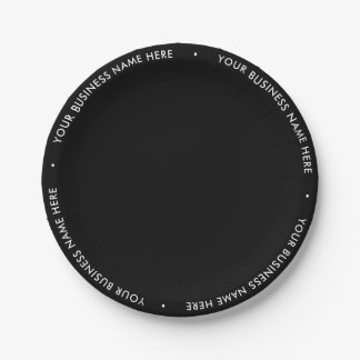Einfaches Minimalistisches Schwarz-weißes Grenzman Pappteller