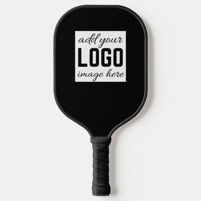 Einfaches Minimalistisches Schwarzweiß-Logo Pickleball Schläger (Vorderseite)