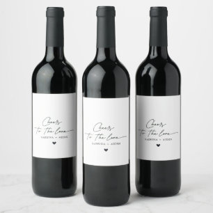 Einfaches Minimalistisches Skript "Cheers to the L Weinetikett