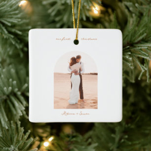Einfaches minimalistisches Skript Foto Boho Bogen Keramikornament