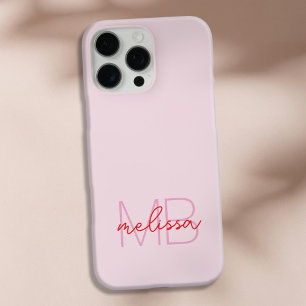 Einfaches Minimalistisches Skript Initial Monogram iPhone 16 Pro Max Hülle