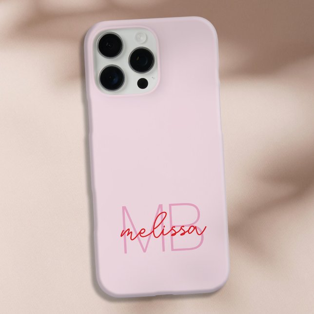 Einfaches Minimalistisches Skript Initial Monogram iPhone 16 Pro Max Hülle (Von Creator hochgeladen)