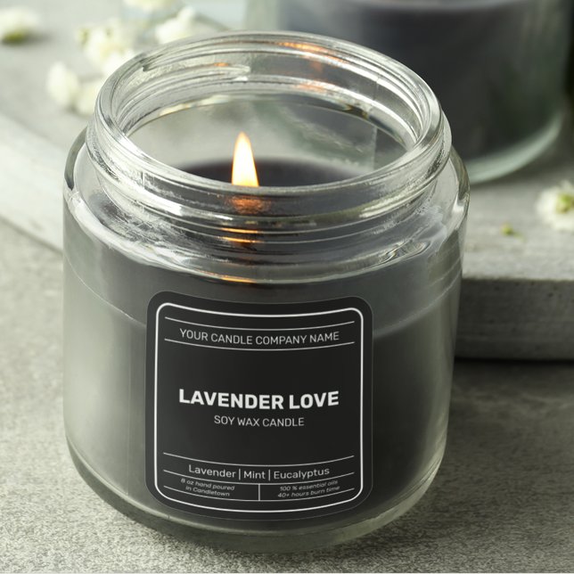 Einfaches Minimalistisches Verpackungs-Candle-Kosm Quadratischer Aufkleber (Von Creator hochgeladen)