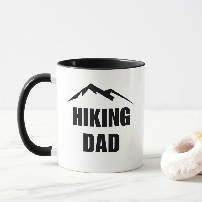 Einfaches Minimalistisches Wandern Vater Camping Tasse (Mit Donut)