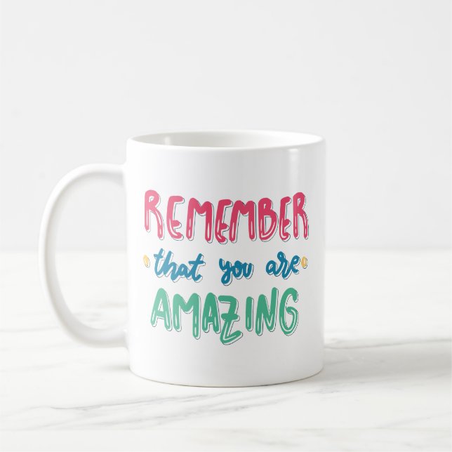 Einfaches, Minimalistisches, weich rosa, Aquamarin Kaffeetasse (Links)