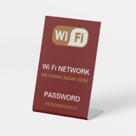Einfaches Minimalistisches WLAN-Netzwerkkennwort b Sockelschild