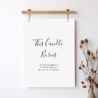 Einfaches Minimalistisches Zeichen für diese Kerze