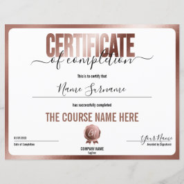 Einfaches Minimalzertifikat