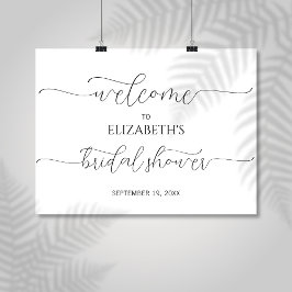 Einfaches Minimum an Skript-Brautparty Begrüßungsz Poster