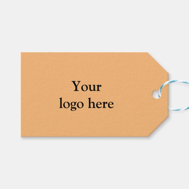 einfaches Minimum Hinzufügen von Logo Text Details Geschenkanhänger (Vorderseite (Horizontal))