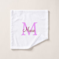 einfaches Minimum Name monogramm rosa rot