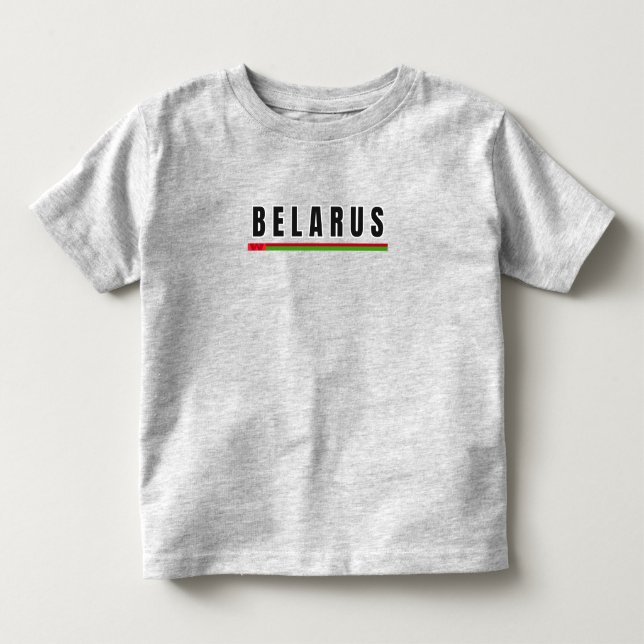 Einfaches Modern Belarus Art Letter Souvenir Kleinkind T-shirt (Vorderseite)