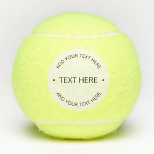 Einfaches, moderner bearbeitbarer Text Weiß und Tennisbälle