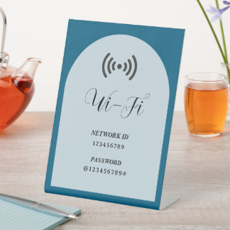 Einfaches modernes benutzerdefiniertes WLAN-Passwo Sockelschild