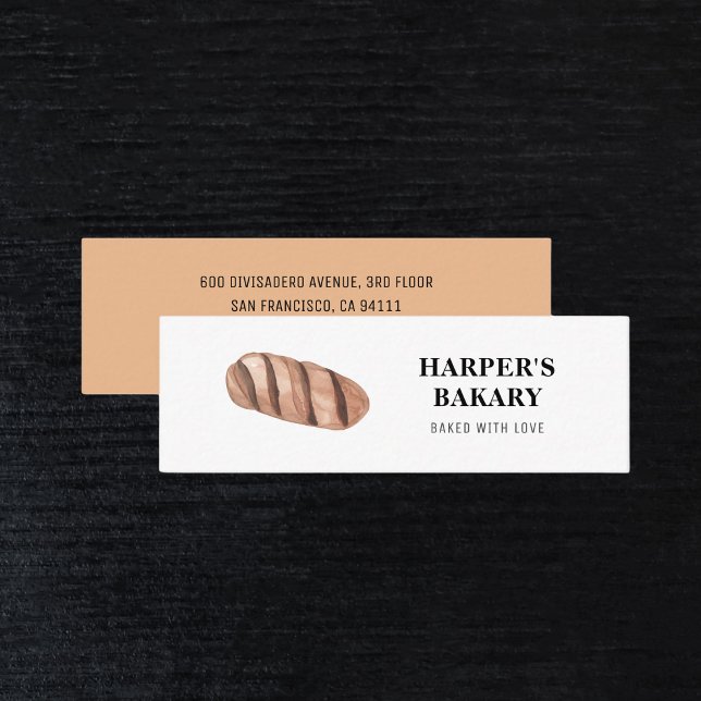 Einfaches, modernes, Berufliches Öko für Bäckereie Mini Visitenkarte (Von Creator hochgeladen)