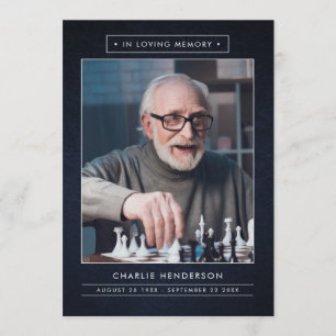 Einfaches, modernes Blue & White Beerdigungsprogra Programm