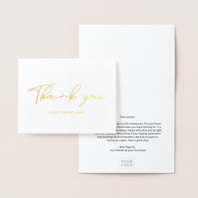 Einfaches, modernes Business dank Gold Foil Card Folienkarte (Anzeige)