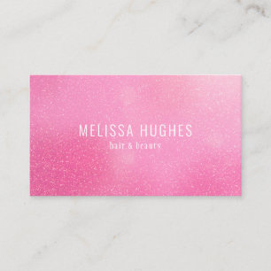 Einfaches modernes Candy Pink Glitter Visitenkarte
