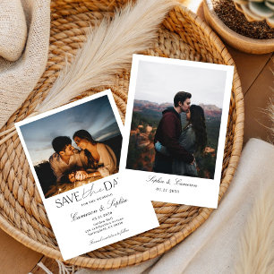 Einfaches modernes Collage-Minimal-Foto einzigarti Save The Date