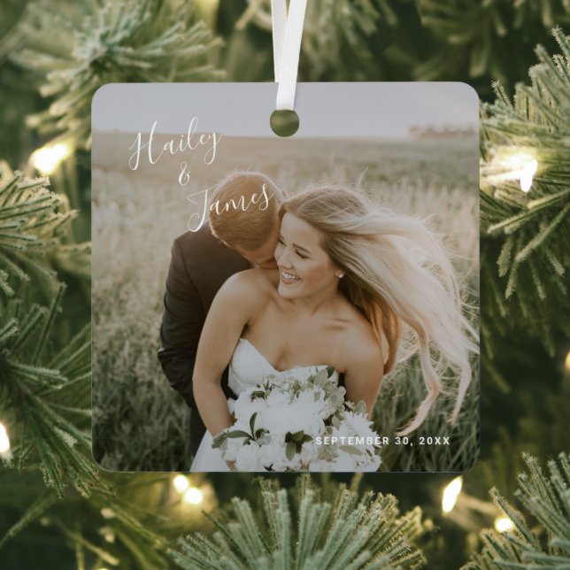 Einfaches modernes elegantes Foto neu Ornament Aus Metall (InSitu)