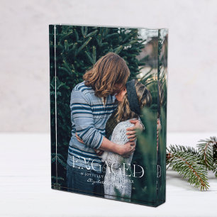 Einfaches modernes elegantes Verlobtes Foto   Weih