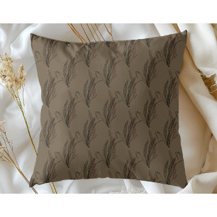 Einfaches Modernes Elegantes Weizenmuster Braun Kissen