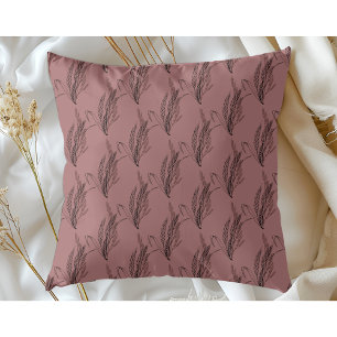 Einfaches modernes elegantes Wheat Pattern Mauve Kissen