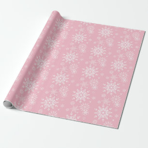 Einfaches modernes elegantes Winter-Schneeflocken- Geschenkpapier