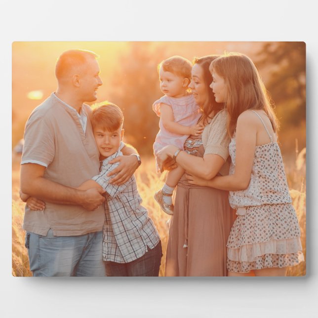 Einfaches modernes Foto Fotoplatte (Vorderseite)
